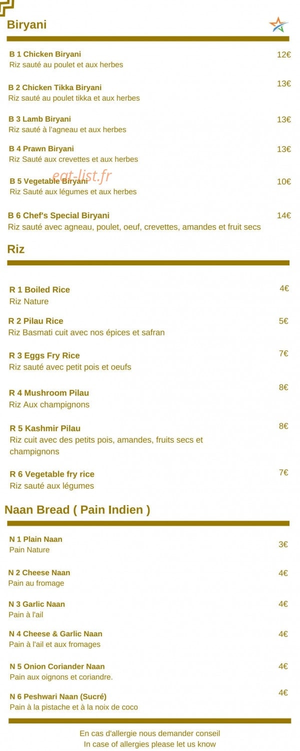 Indian Star — carte page 8