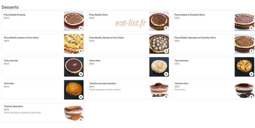 Mister Pizza — carte page 6