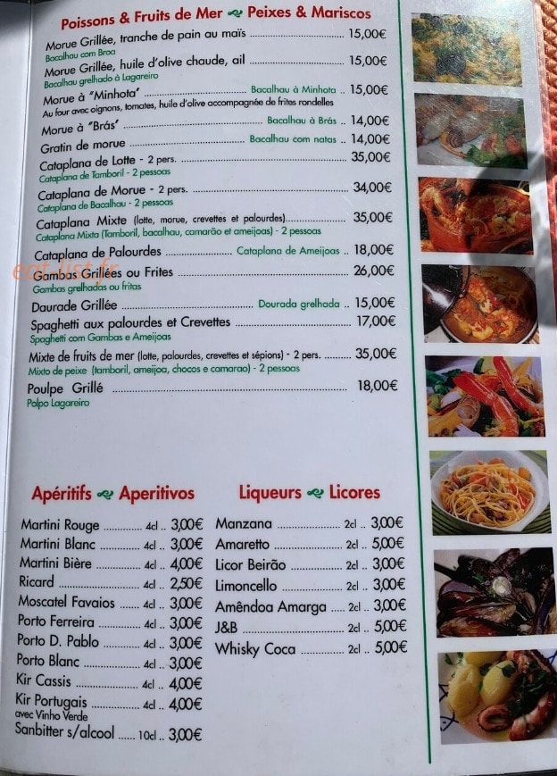 O Cantinho da Saudade — carte page 1