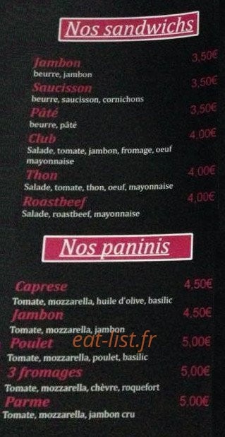 Pizz'ami — carte page 5
