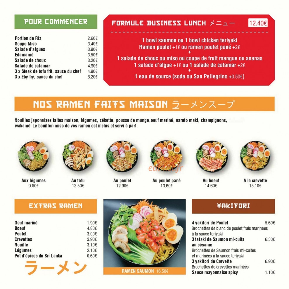 Ramen toi — carte page 1