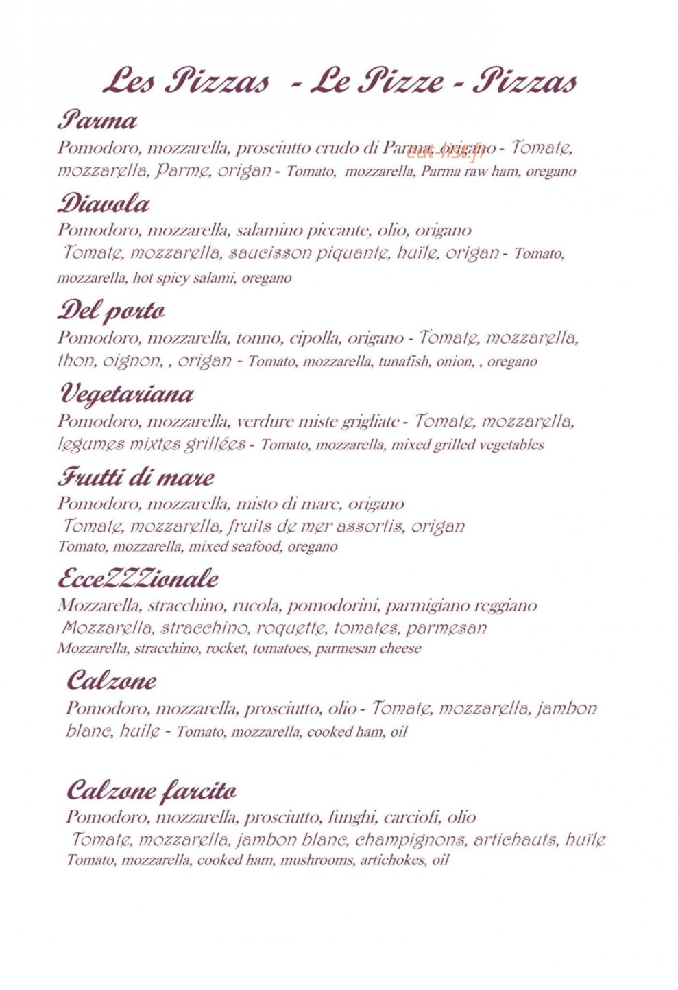Sapori Italiani — carte page 7