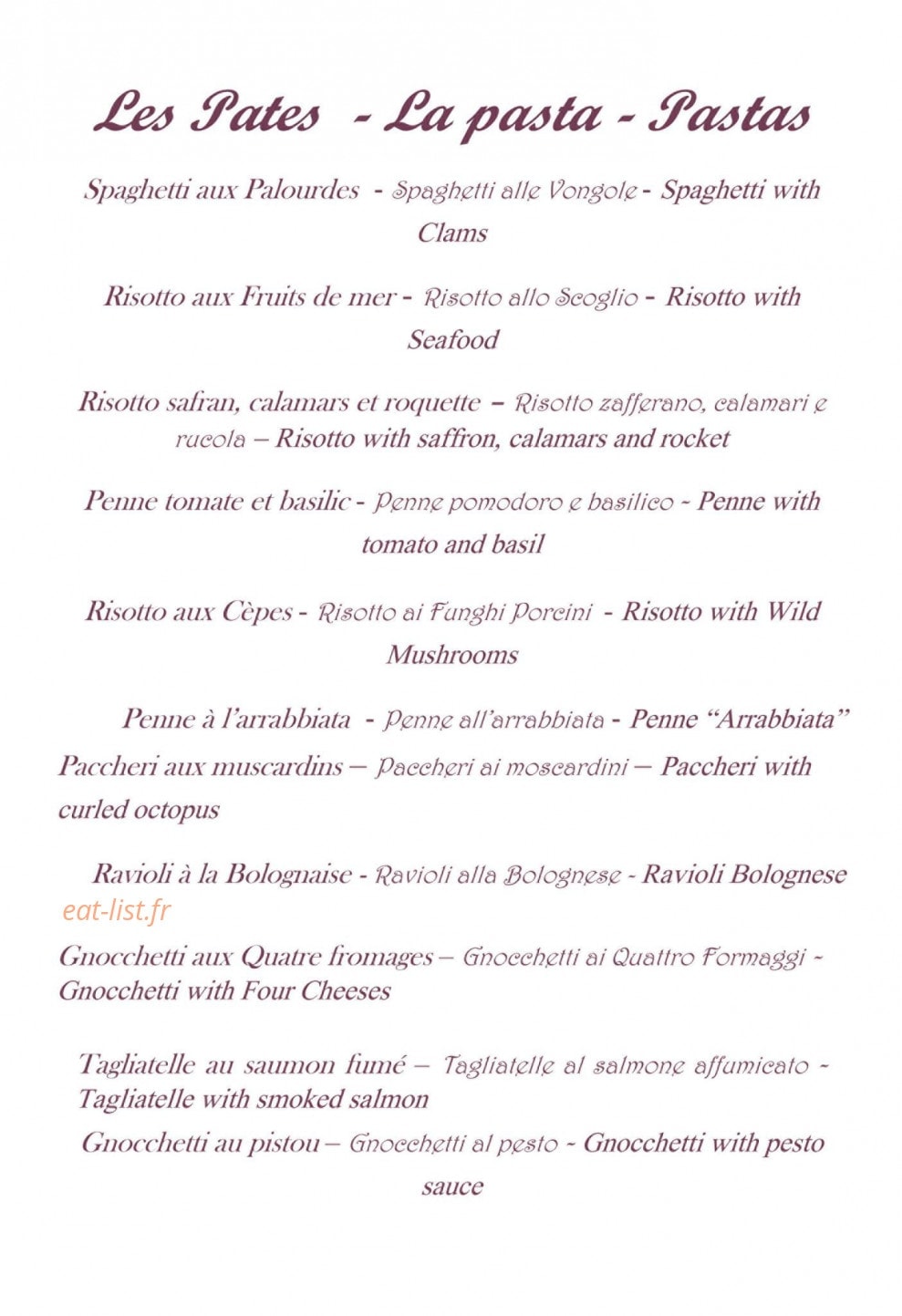 Sapori Italiani — carte page 3