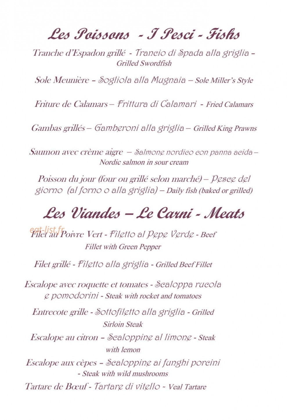 Sapori Italiani — carte page 4