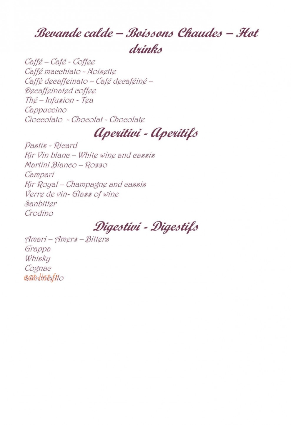 Sapori Italiani — carte page 9