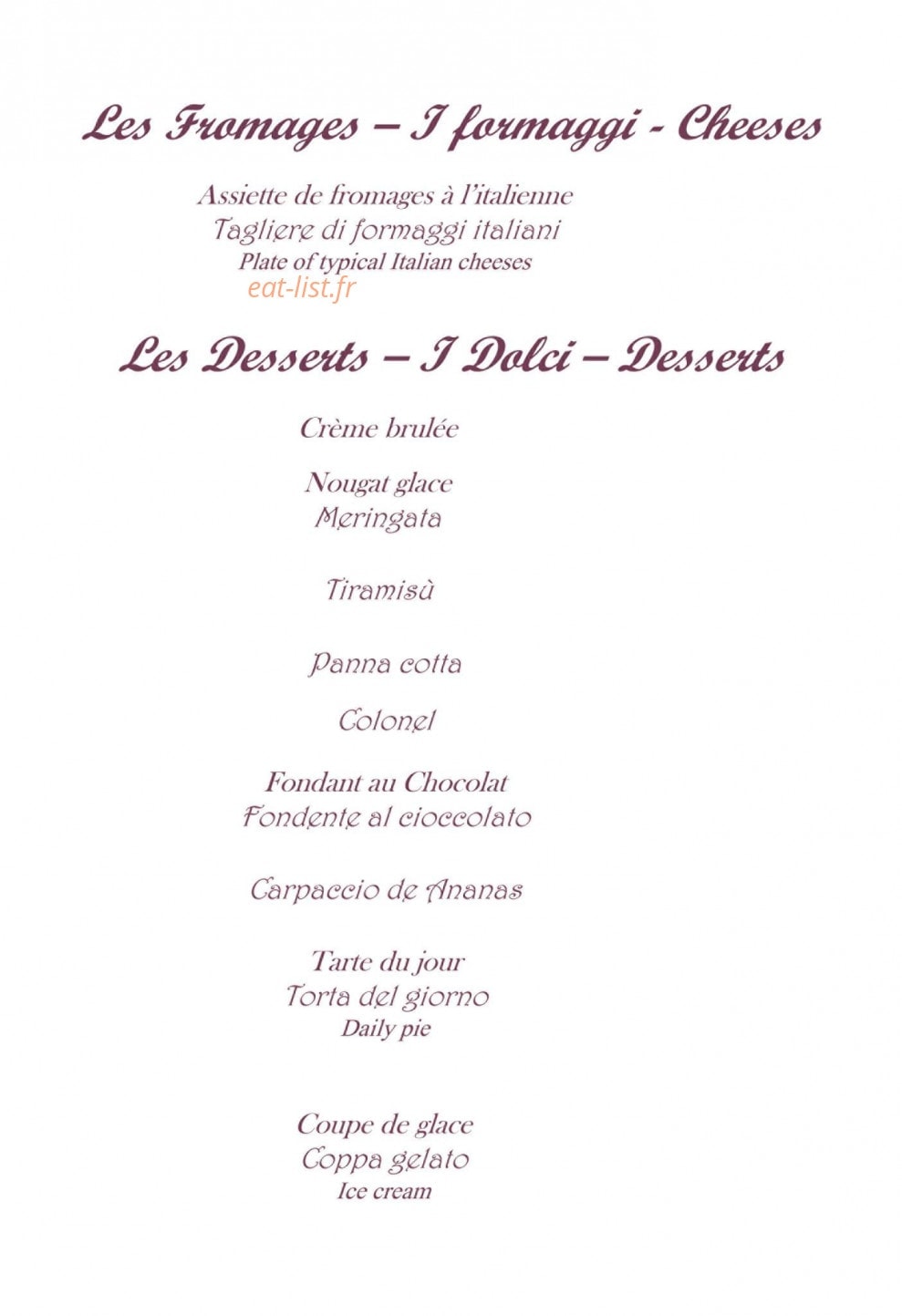 Sapori Italiani — carte page 5
