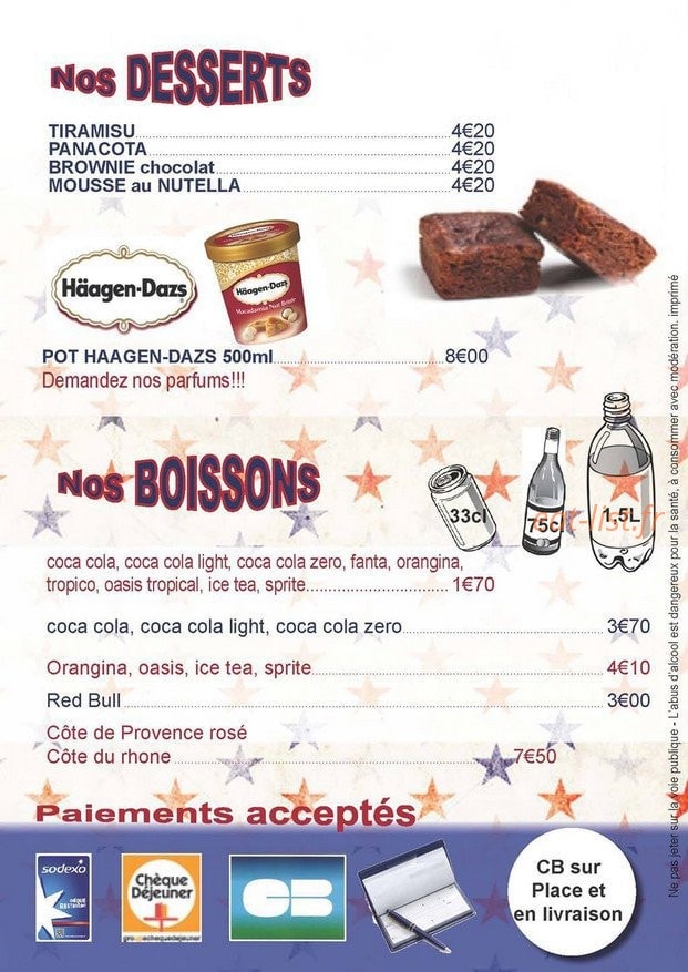 Star'z Pizza — carte page 4