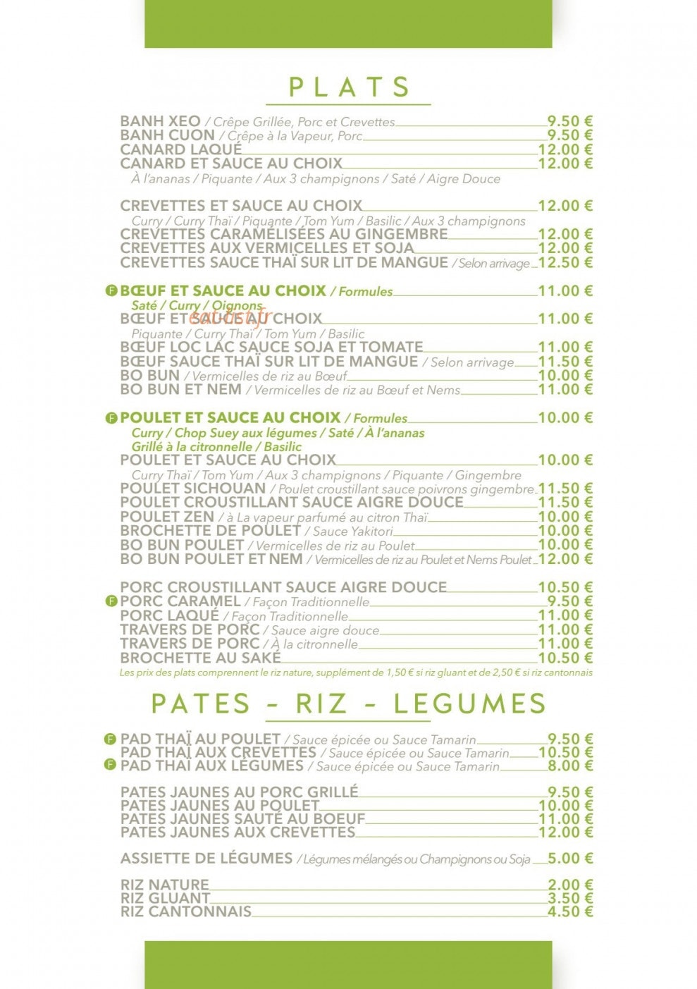Zen'Eat — carte page 3
