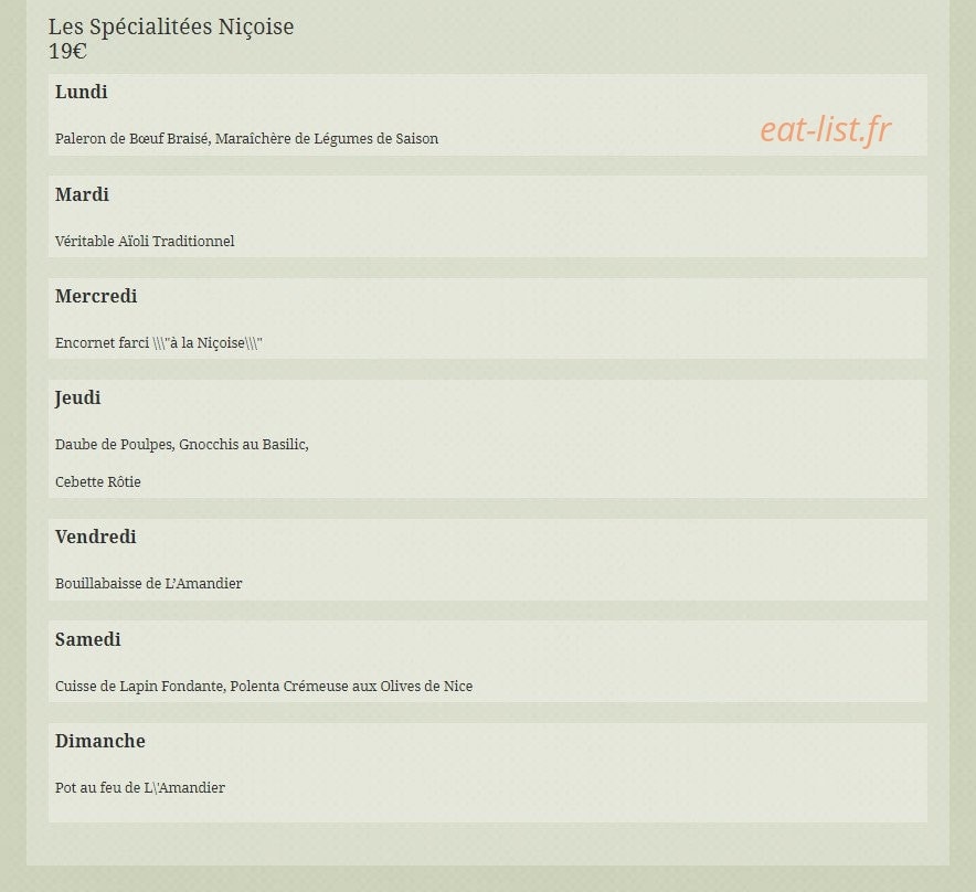 Amandier — carte page 8