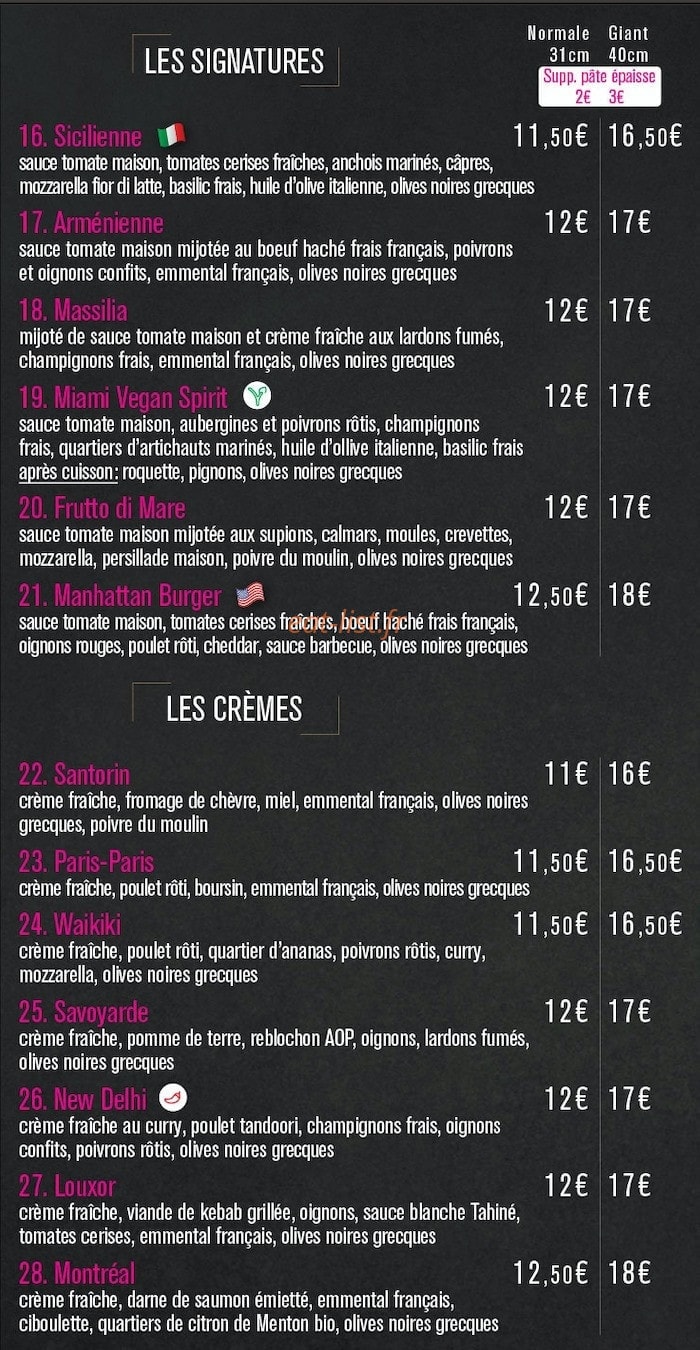 City Pizza — carte page 6