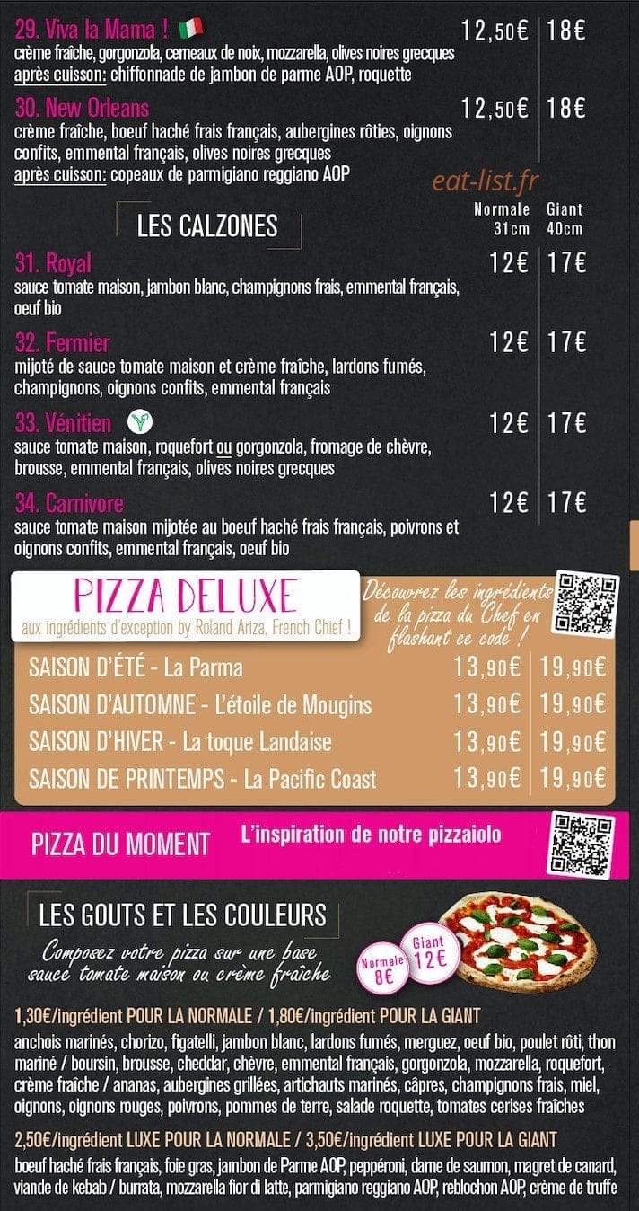 City Pizza — carte page 3