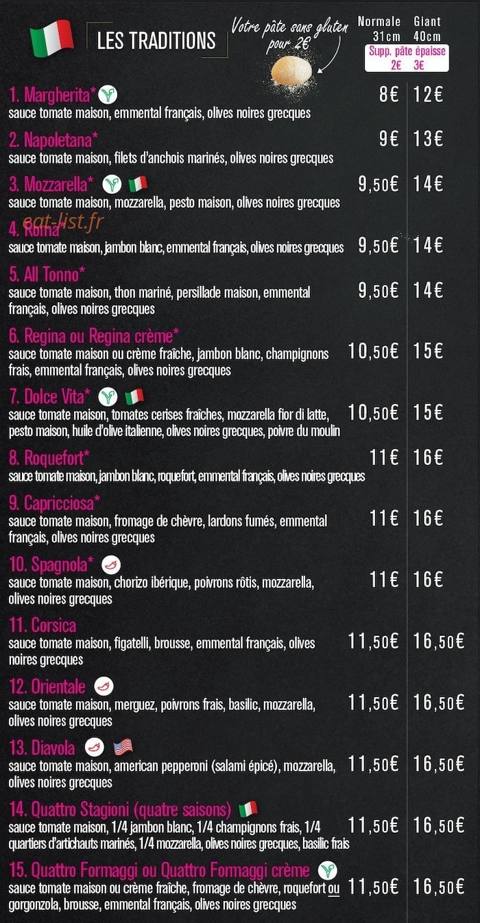 City Pizza — carte page 5