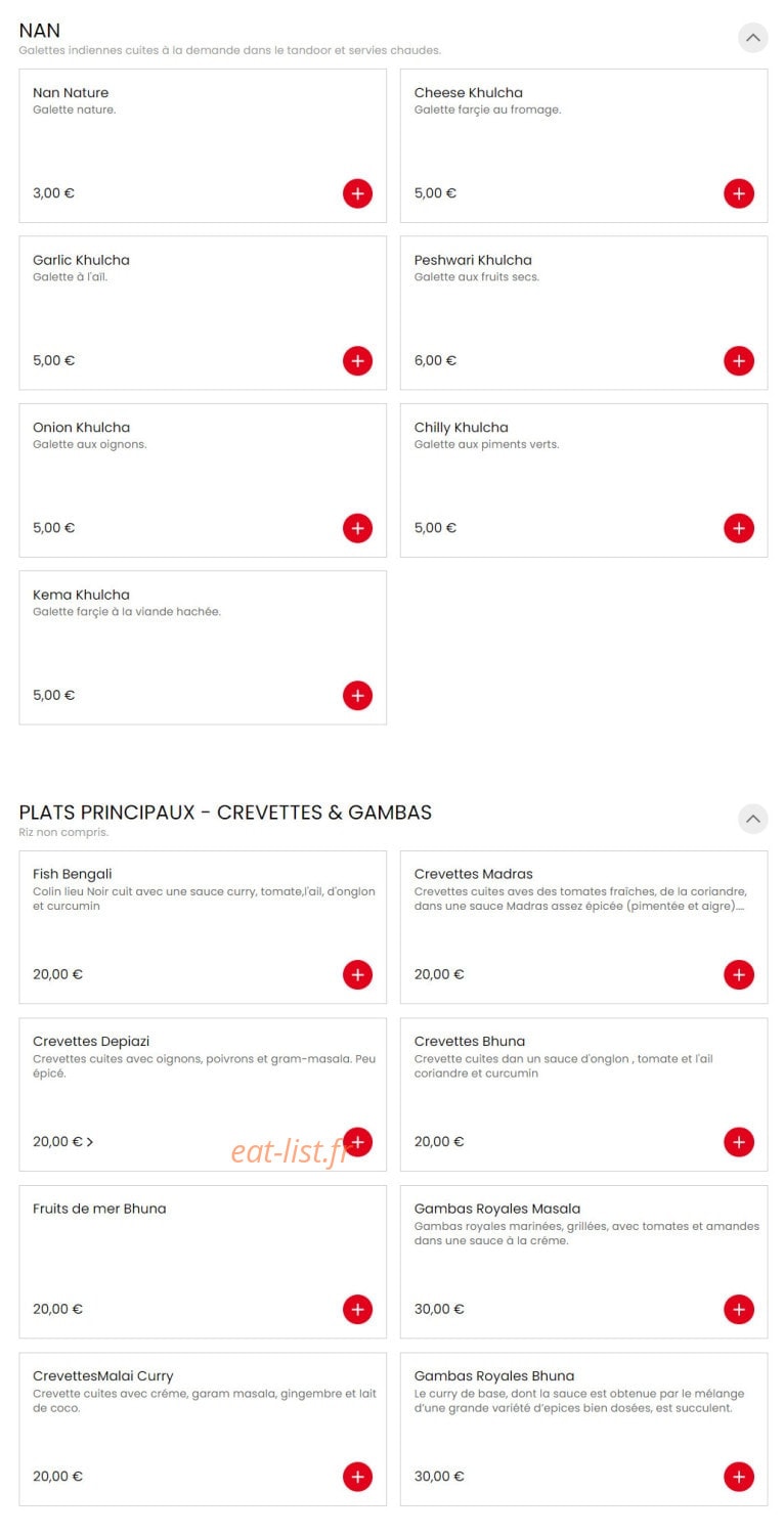 Curry House — carte page 5