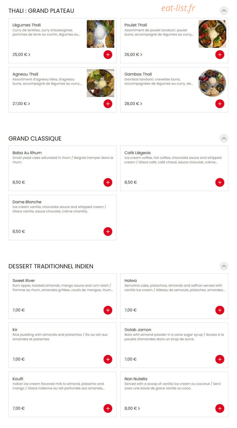 Curry House — carte page 7