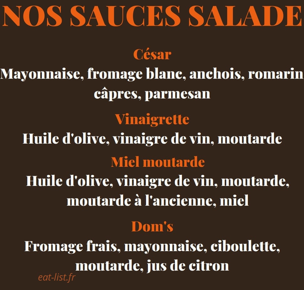 Dom's salad — carte page 10