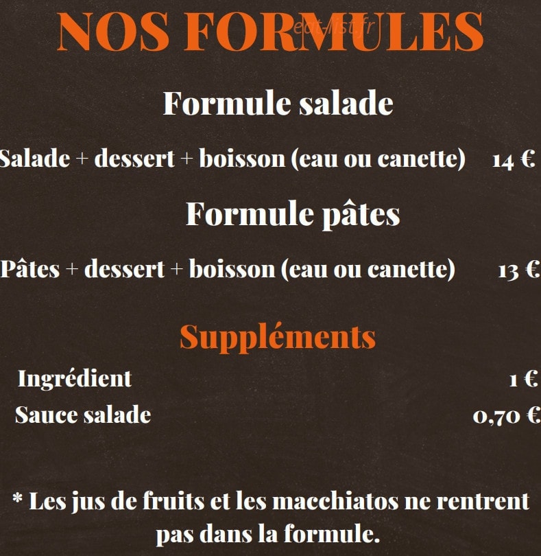 Dom's salad — carte page 14