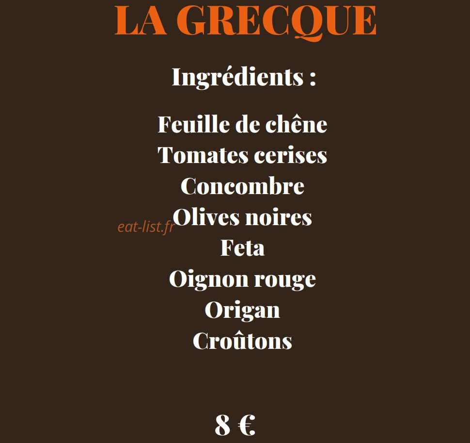 Dom's salad — carte page 7