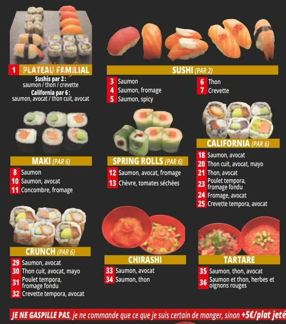 king sushis &wok — carte page 6