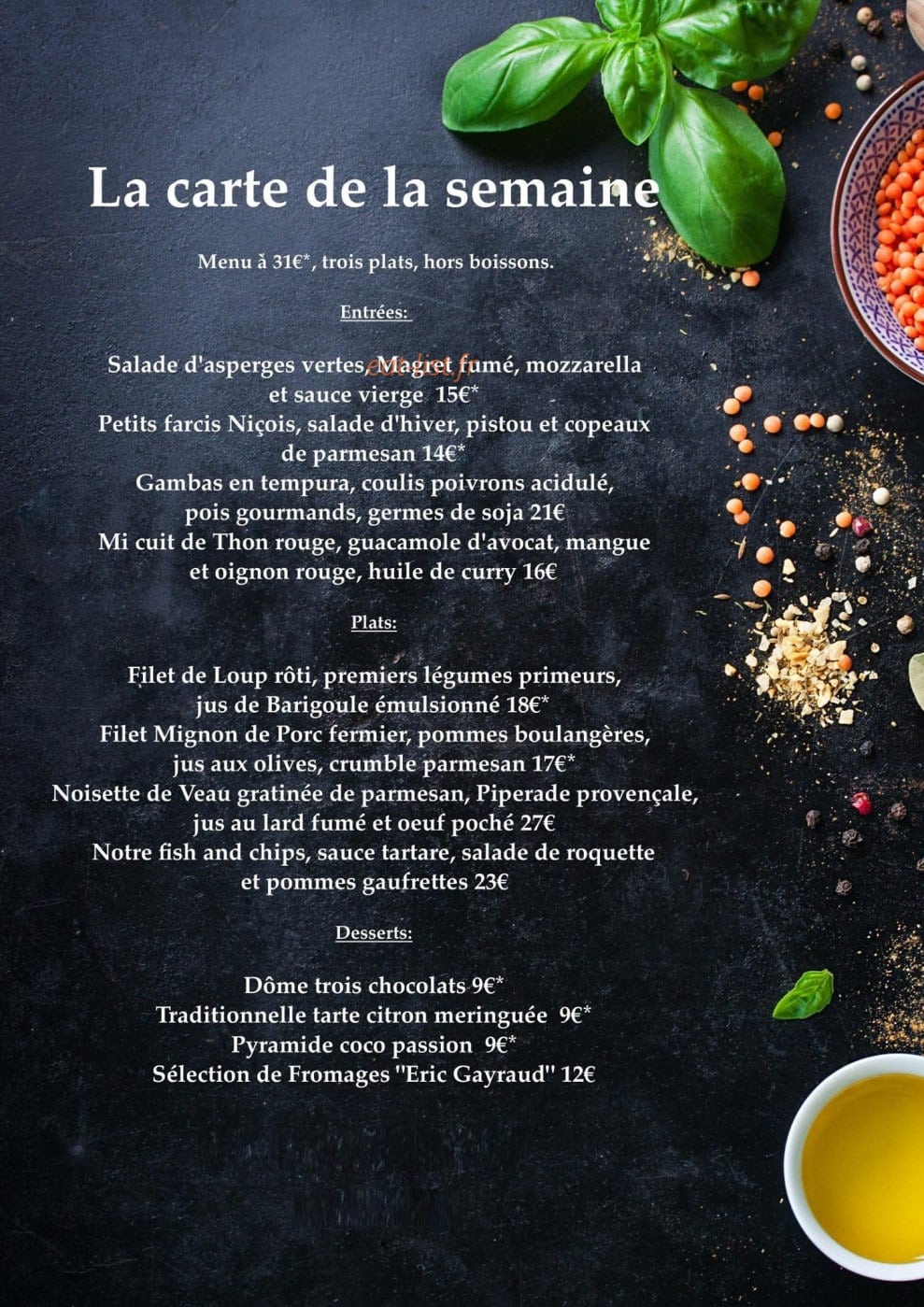 La Lune de Mougins — carte page 2
