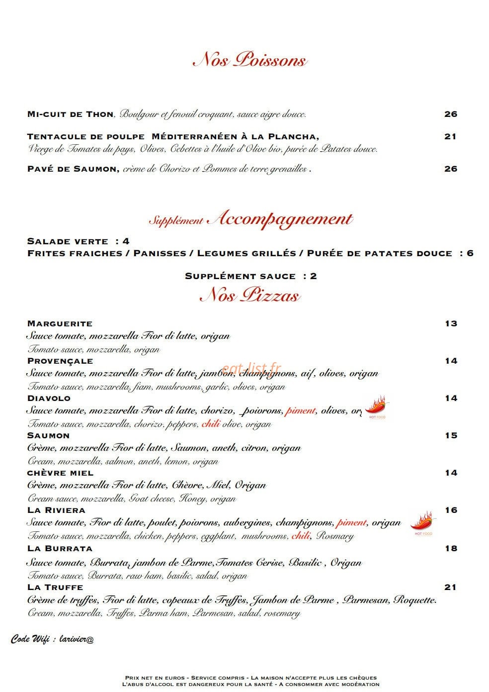 La Riviera — carte page 4