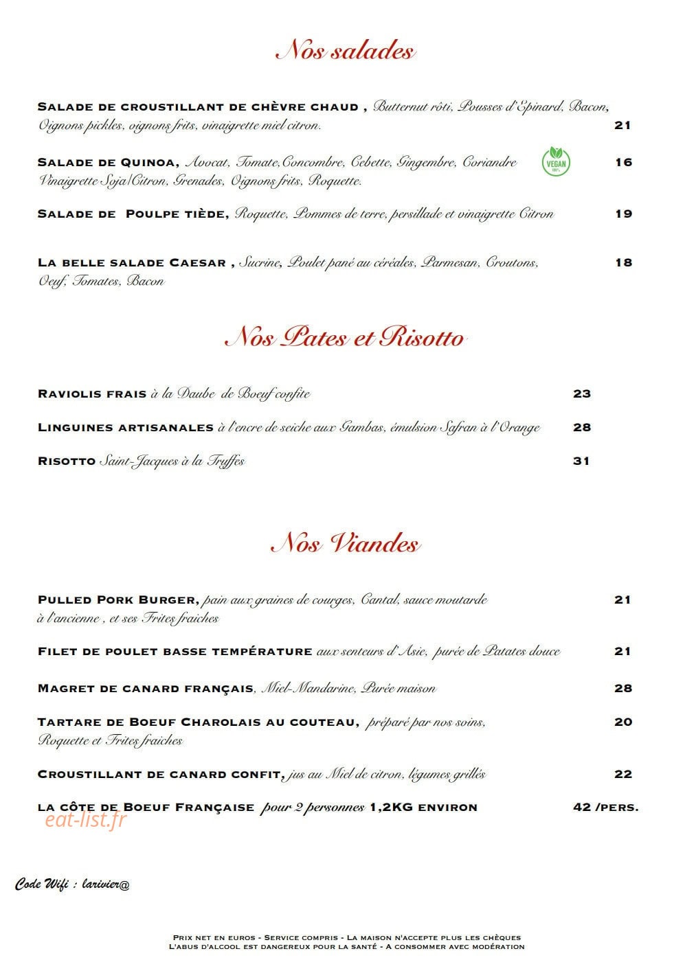 La Riviera — carte page 3