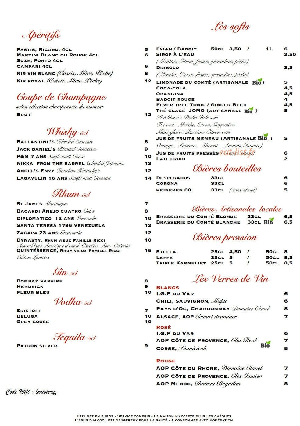 La Riviera — carte page 6