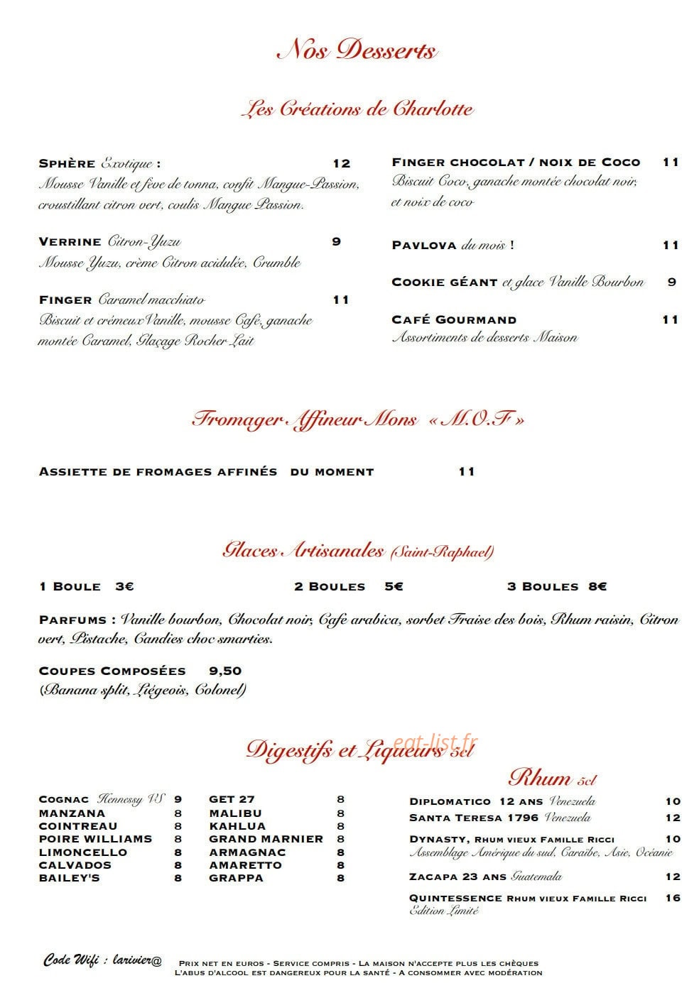 La Riviera — carte page 5