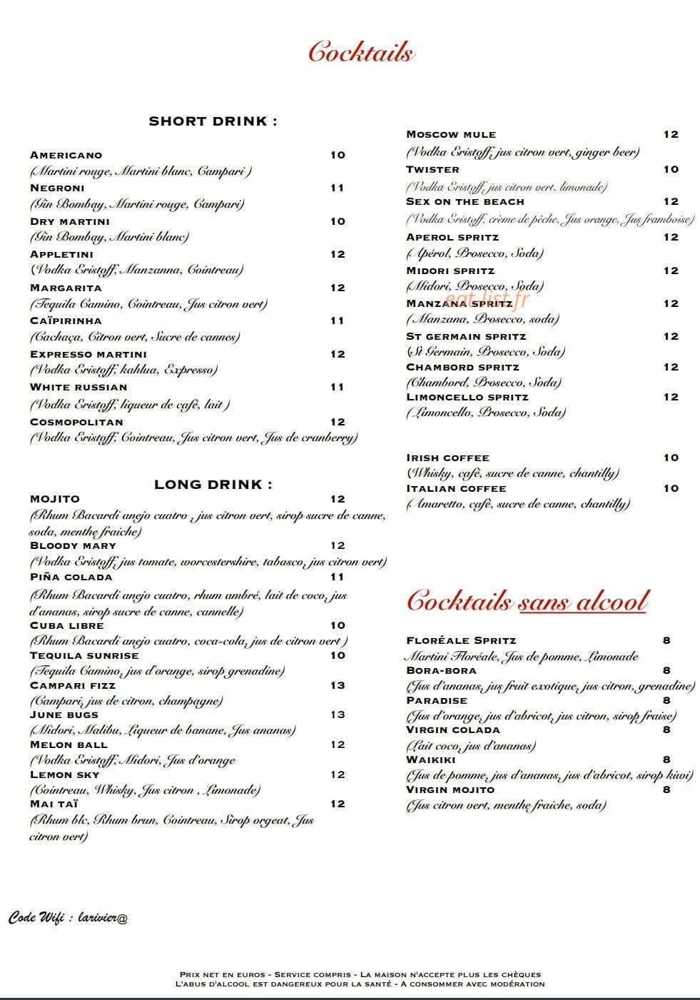 La Riviera — carte page 7