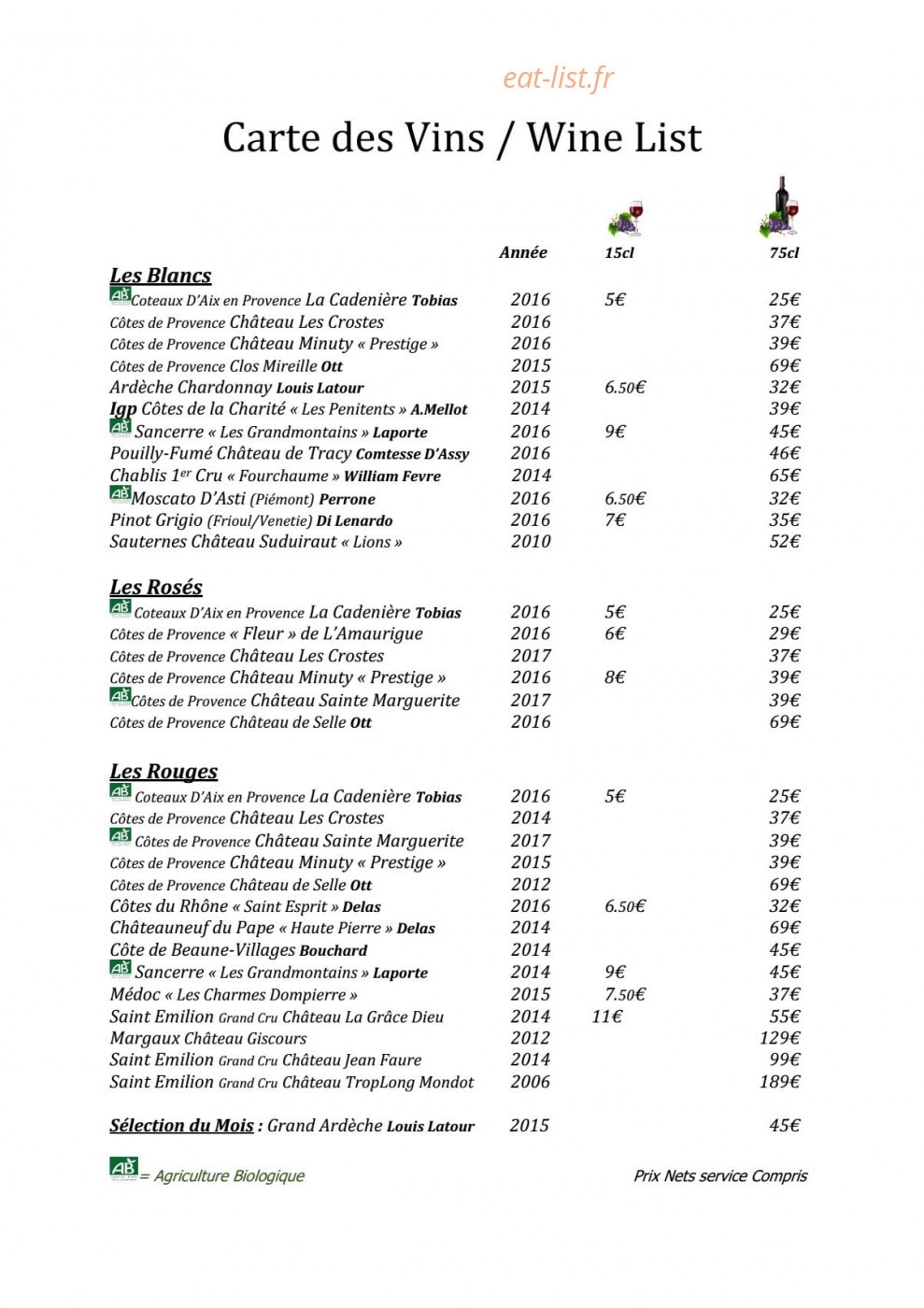 La Terrasse du 18 — carte page 3