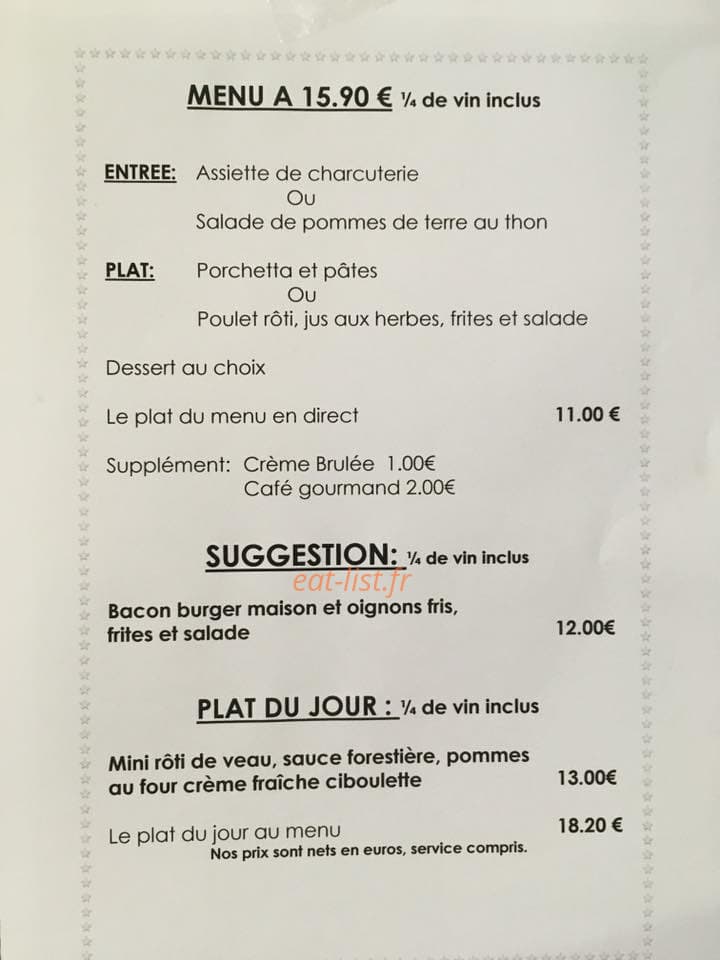 La Terrasse Fleurie — carte page 1