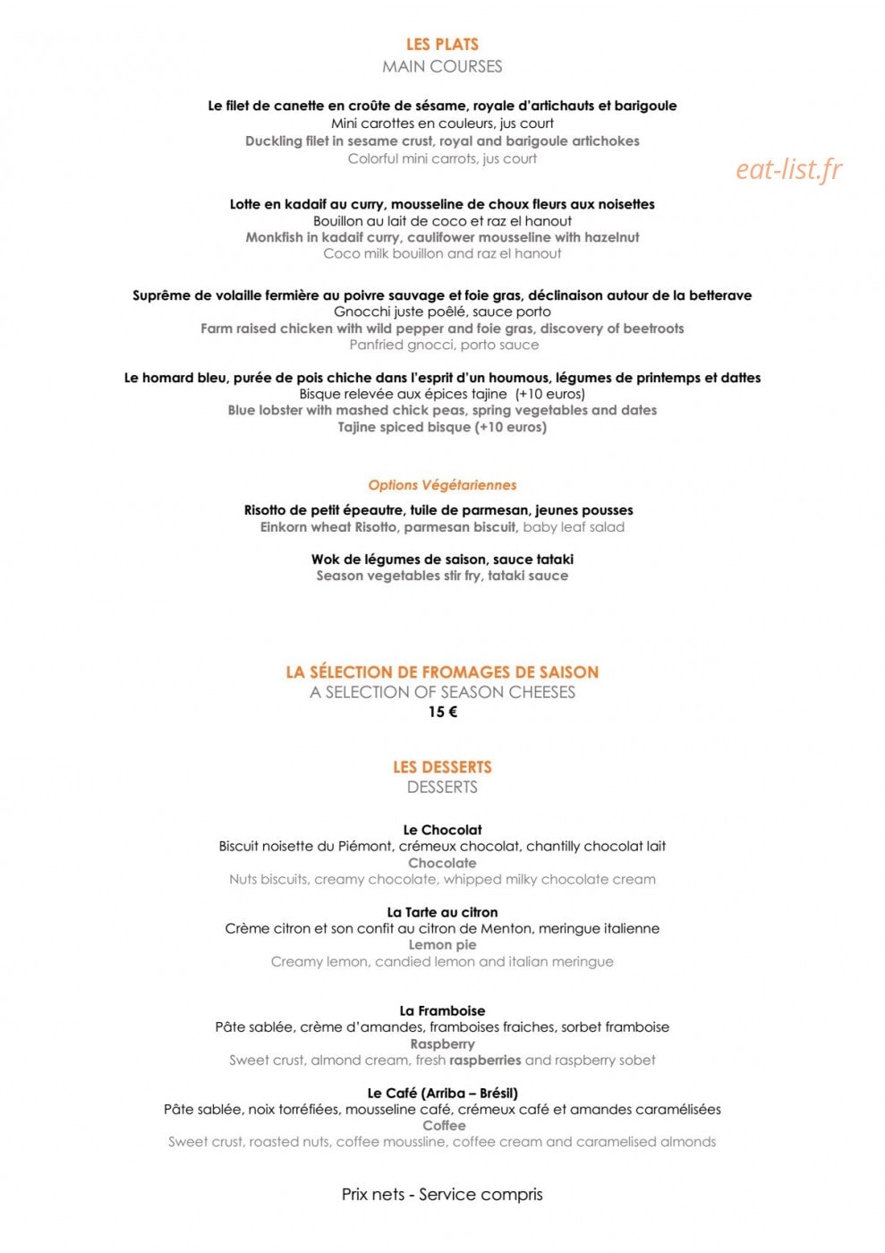 Le Jardin — carte page 3