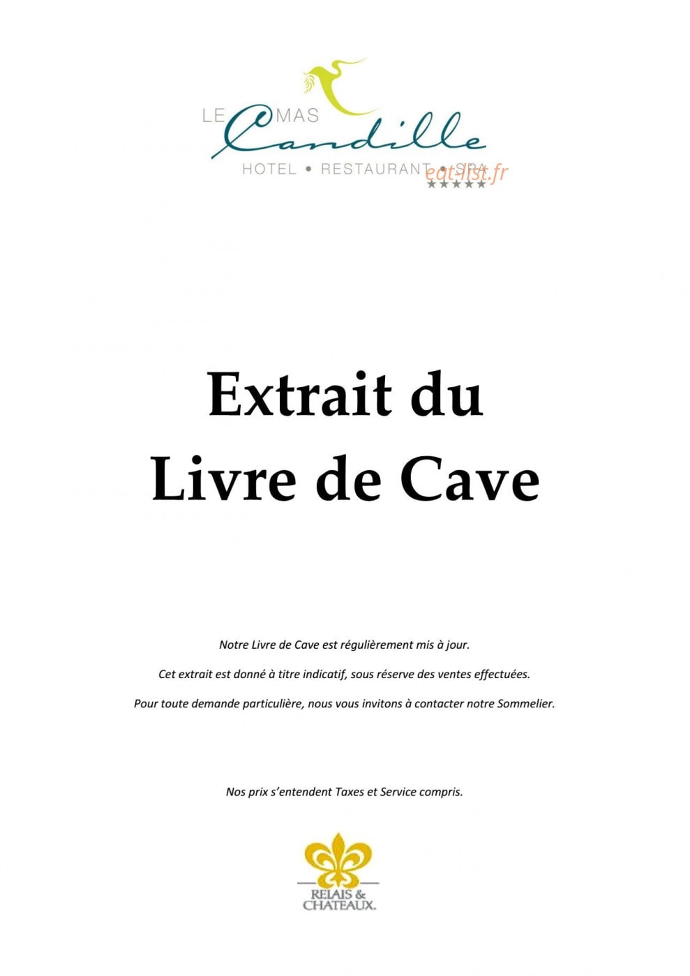 Le Mas Candille — carte page 8