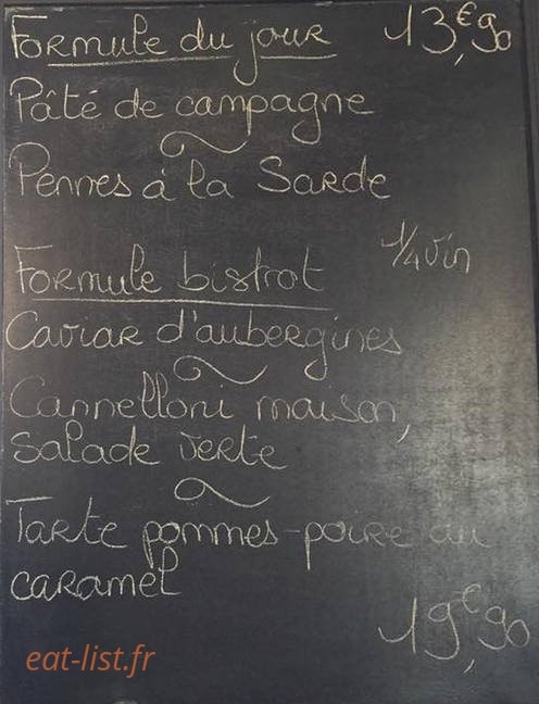 Le Relais Saint-Basile — carte page 1