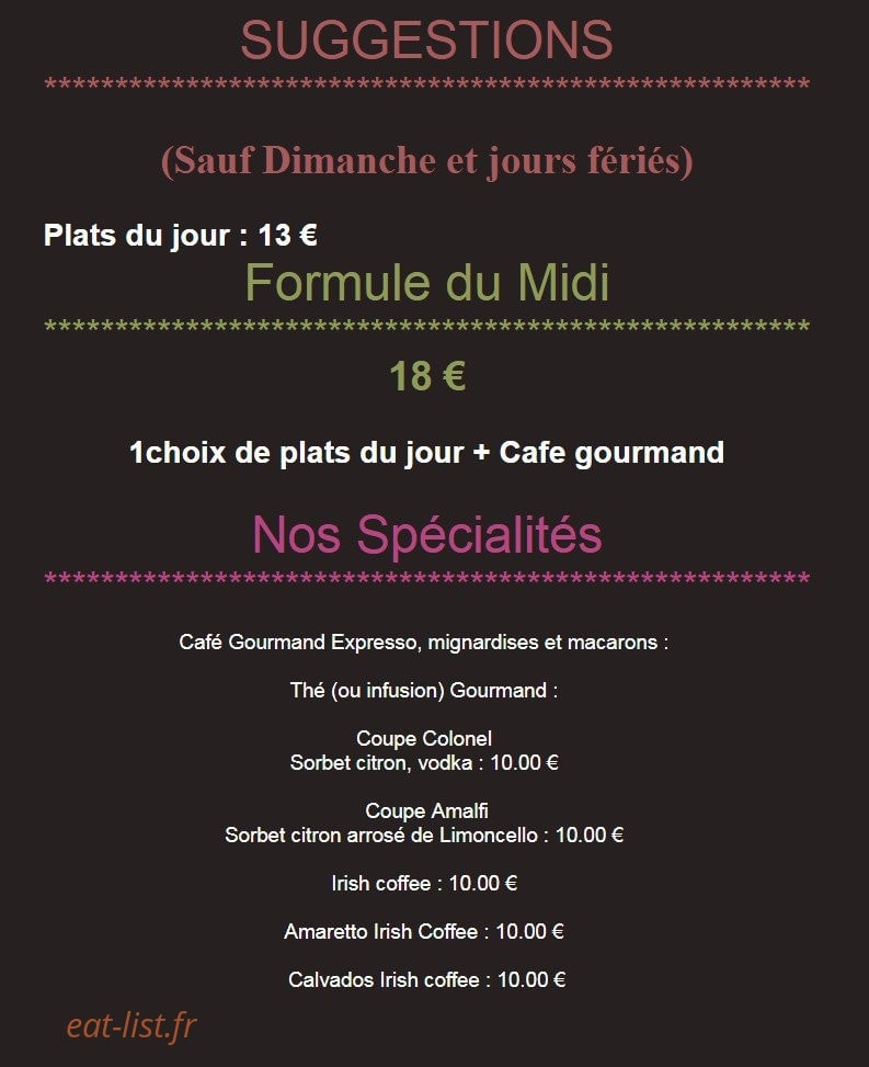 Le Rendez Vous — carte page 4