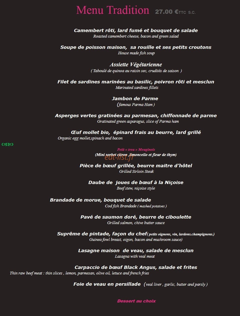 Le Rendez Vous — carte page 2