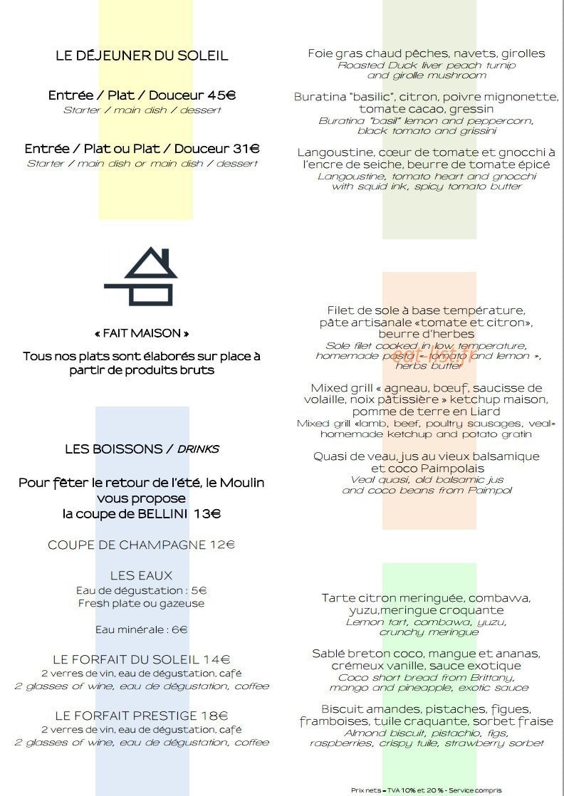 Moulin de Mougins — carte page 3