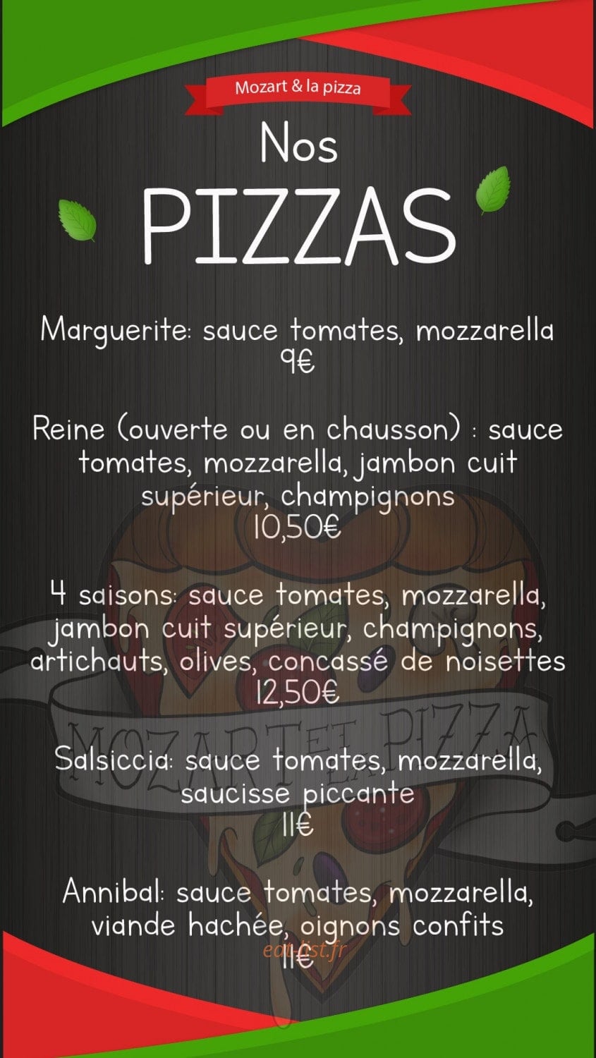 Mozart et la pizza — carte page 2