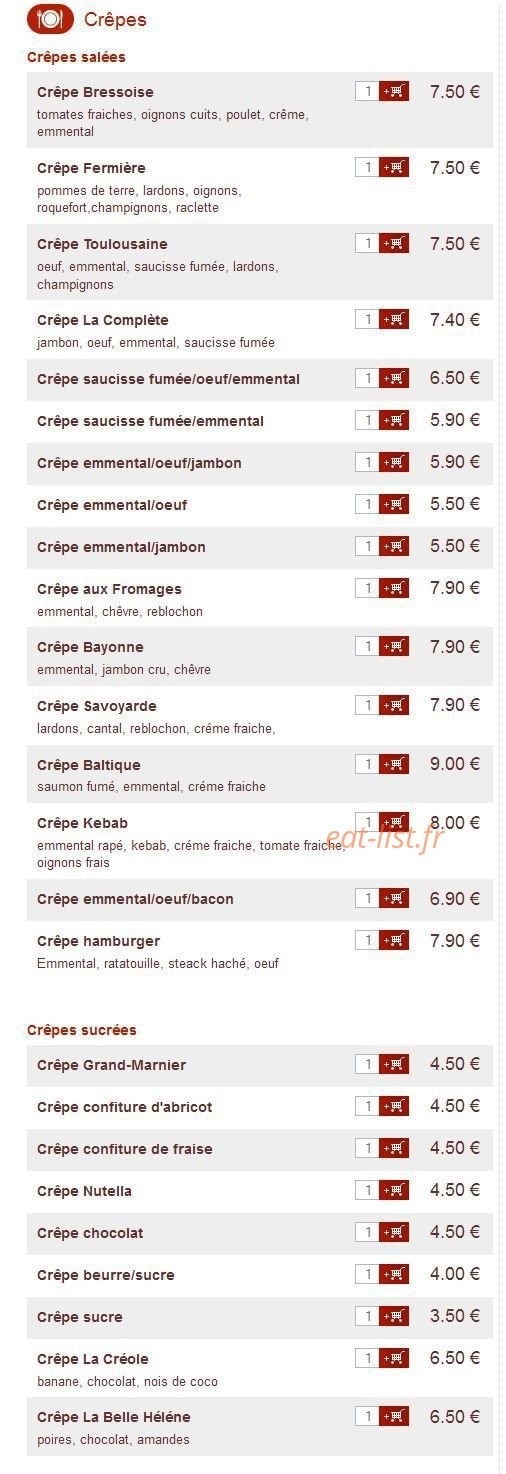 Pizza Shop — carte page 10
