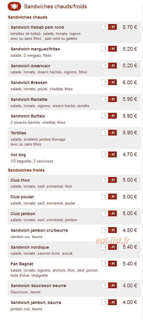 Pizza Shop — carte page 4