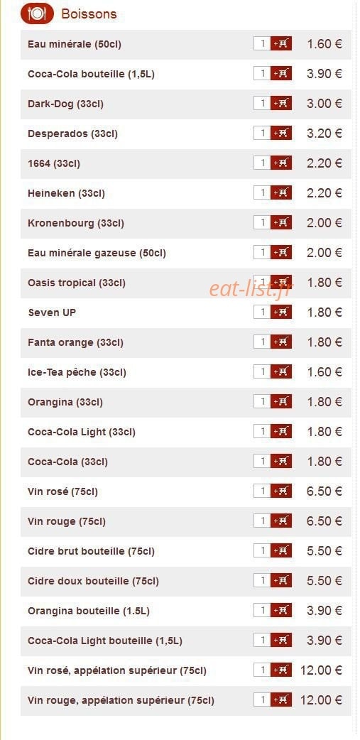 Pizza Shop — carte page 9