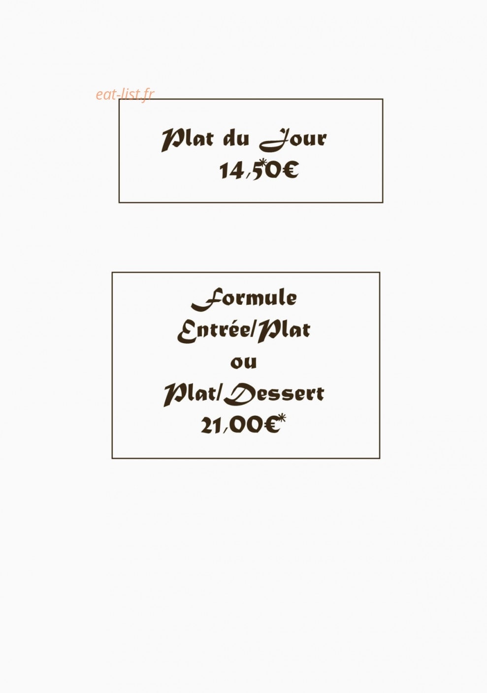 Restaurant la Menthe Douce — carte page 6