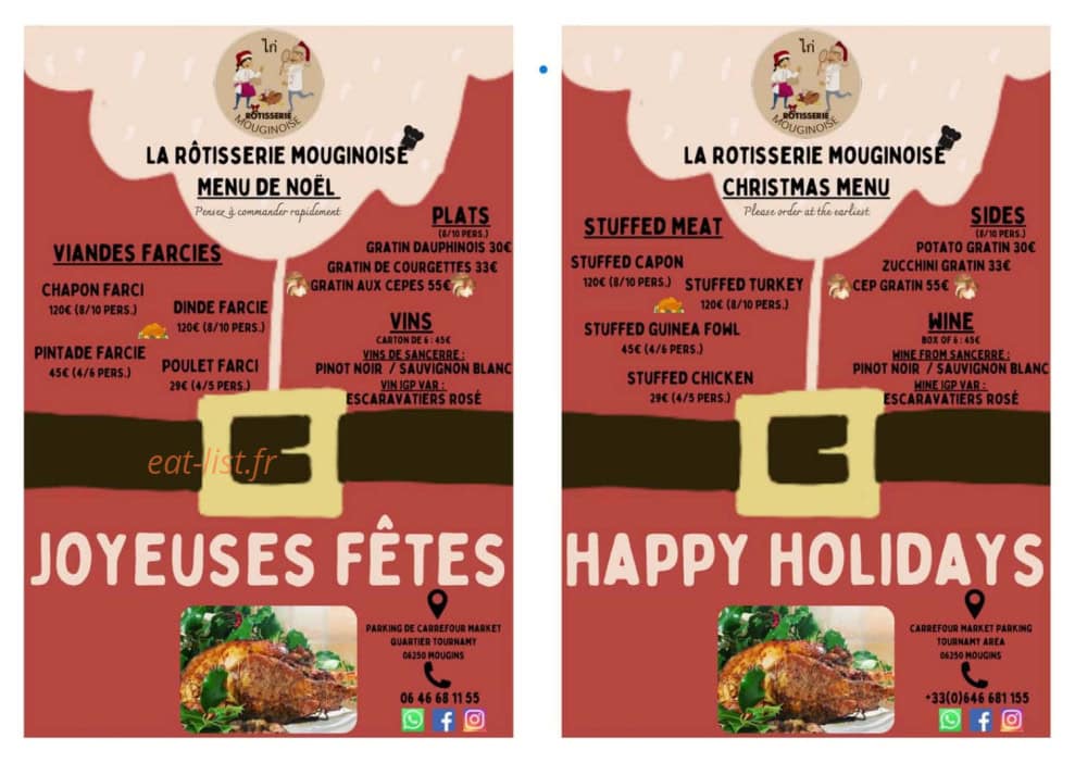 Rôtisserie Mouginoise — carte page 2