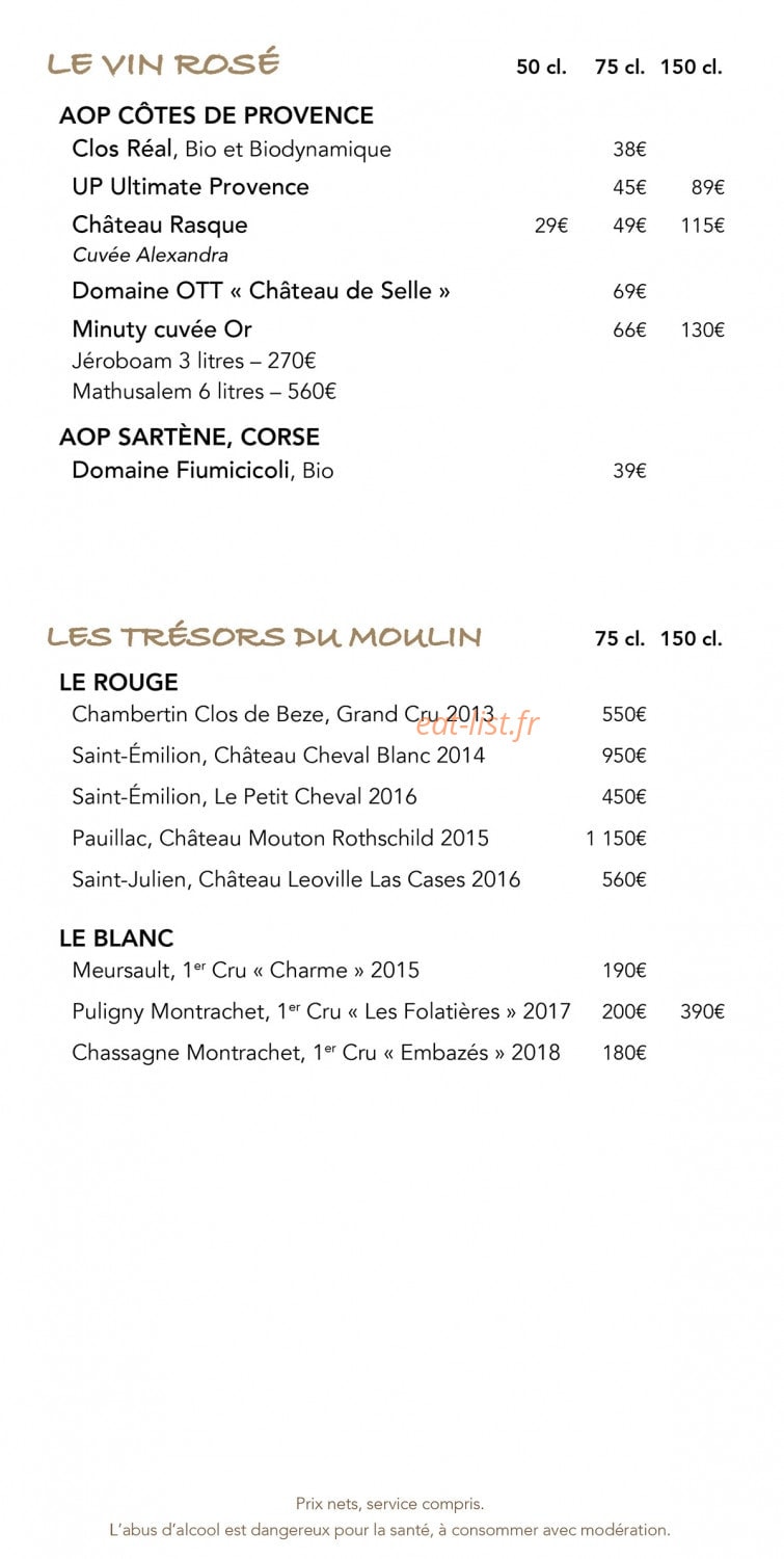 Vidaa Le Moulin de Mougins — carte page 10
