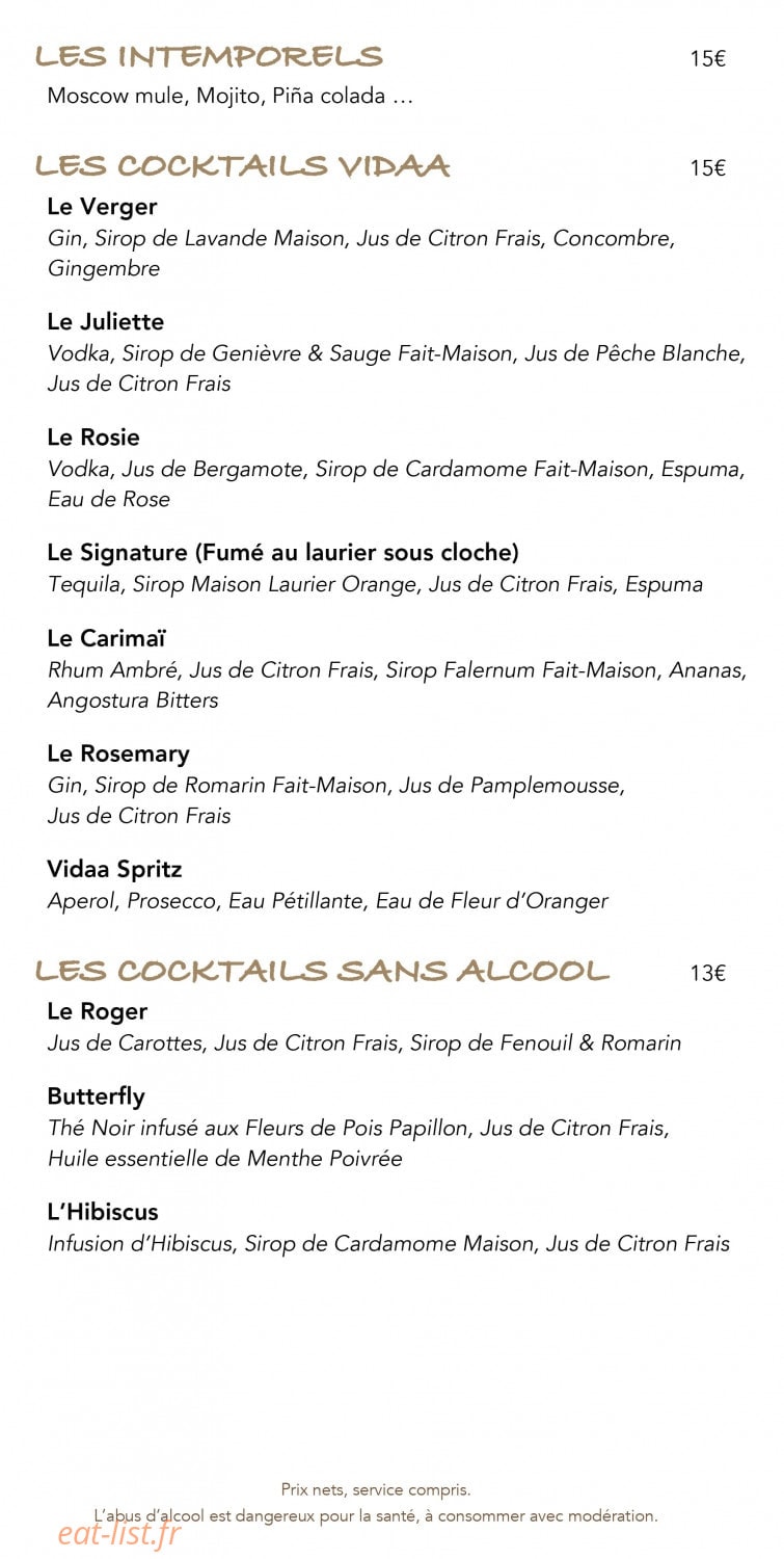Vidaa Le Moulin de Mougins — carte page 11