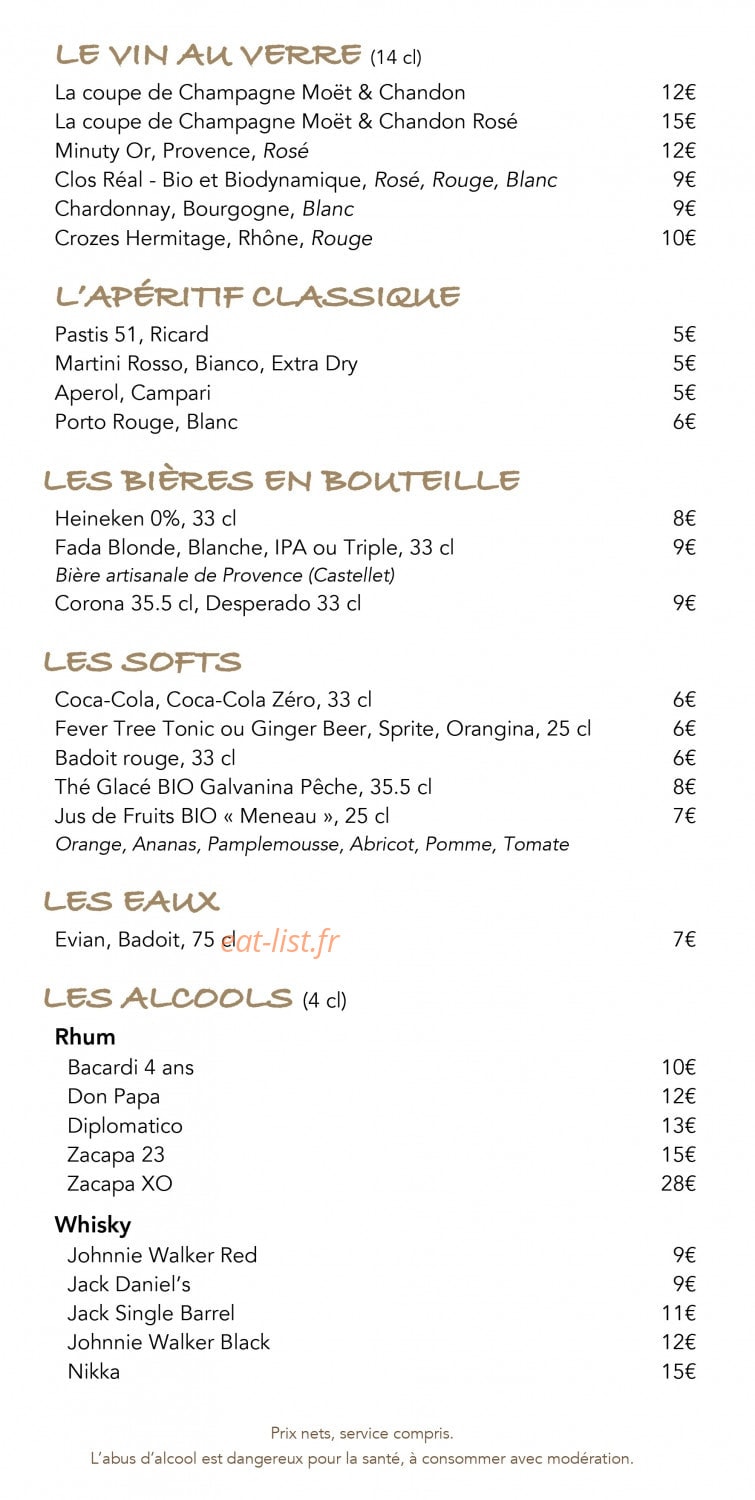 Vidaa Le Moulin de Mougins — carte page 12