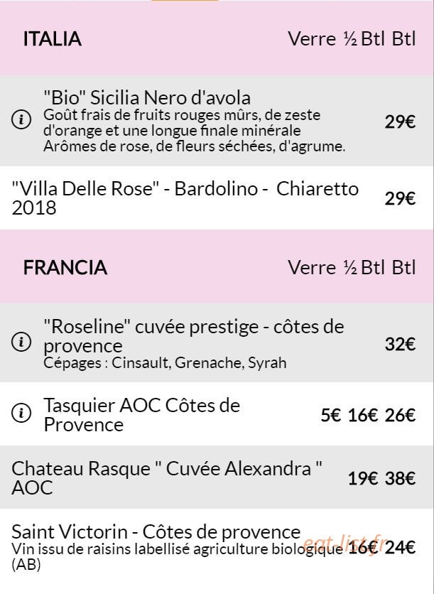 Villa Paradis'O — carte page 19