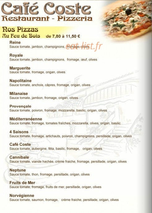 Café Coste — carte page 2