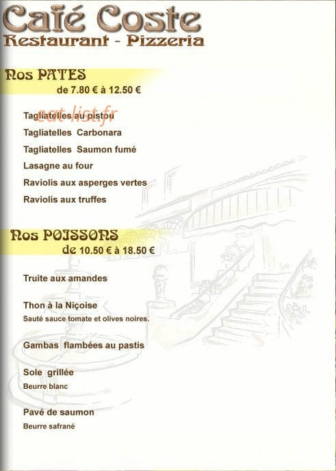 Café Coste — carte page 5