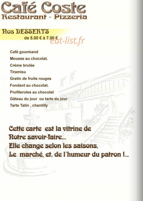 Café Coste — carte page 8