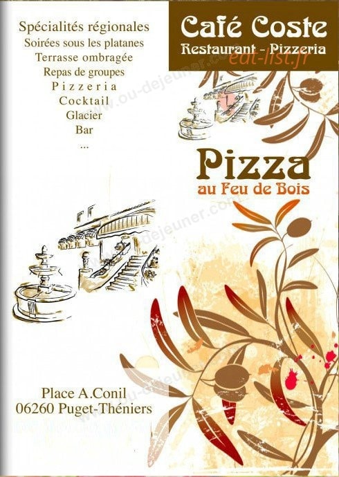 Café Coste — carte page 1